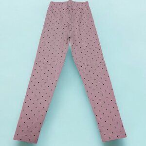 Pepco Full length Soft Cotton Mauve Hearts leggings Skinny Fit stretchy NWOT